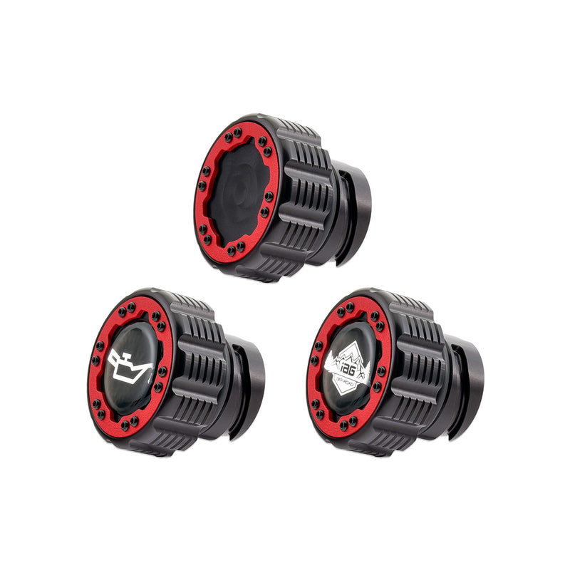Beadlock Oil Cap w/ Red Ring For 21+ Bronco, 15+ F-150, 19+ Ranger, 22+ Maverick - IAG-ACC-F1090BKRD image 8
