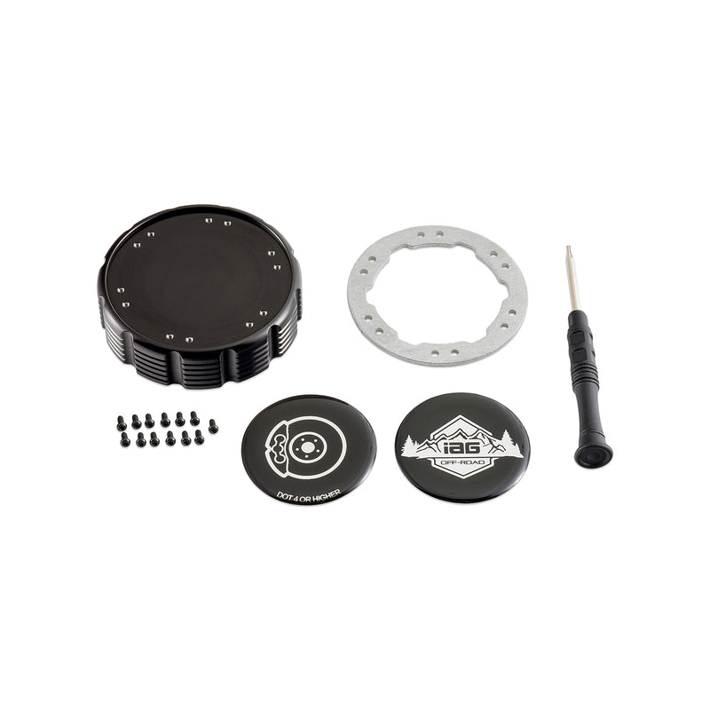Beadlock Brake Fluid Cap w/ Aluminum For 2021+ Bronco, 19+ Ranger, 22+ Maverick - IAG-ACC-F1091BKAL