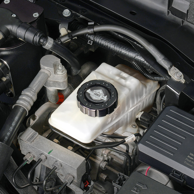 Beadlock Brake Fluid Cap w/ Black For 21+ Ford Bronco, 19+ Ranger, 22+ Maverick - IAG-ACC-F1091BKBK image 2