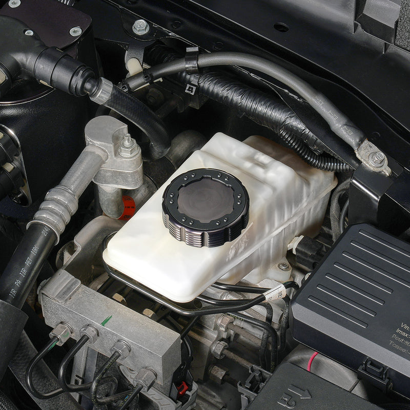 Beadlock Brake Fluid Cap w/ Black For 21+ Ford Bronco, 19+ Ranger, 22+ Maverick - IAG-ACC-F1091BKBK image 4