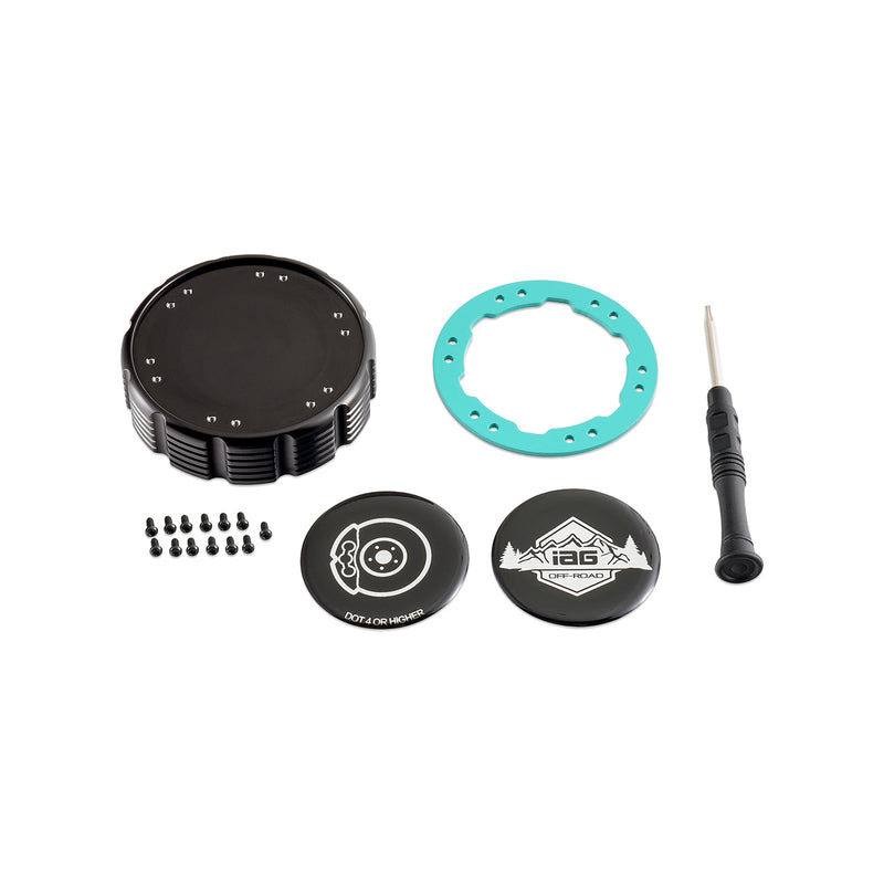 Beadlock Brake Fluid Cap w/ Teal For 2021+ Ford Bronco, 19+ Ranger, 22+ Maverick - IAG-ACC-F1091BKGT