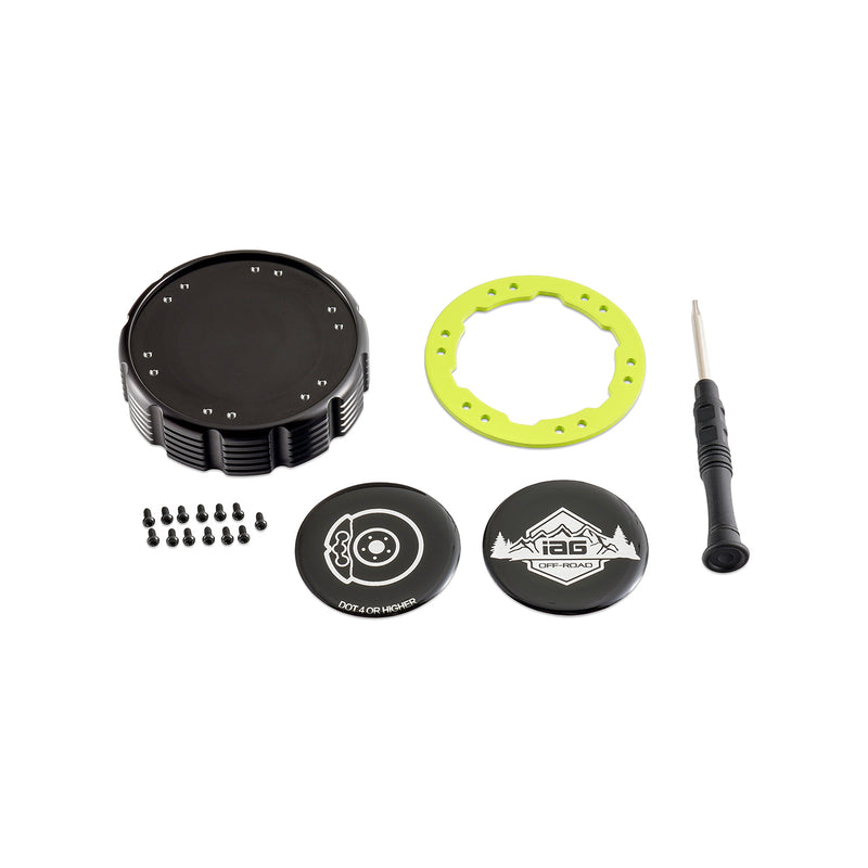 Beadlock Brake Fluid Cap w/ Neon Yellow For 21+ Bronco, 19+ Ranger, 22+ Maverick - IAG-ACC-F1091BKNY