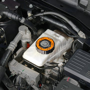 Beadlock Brake Fluid Cap w/ Orange For 21+ Ford Bronco, 19+ Ranger, 22+ Maverick - IAG-ACC-F1091BKOR image 3