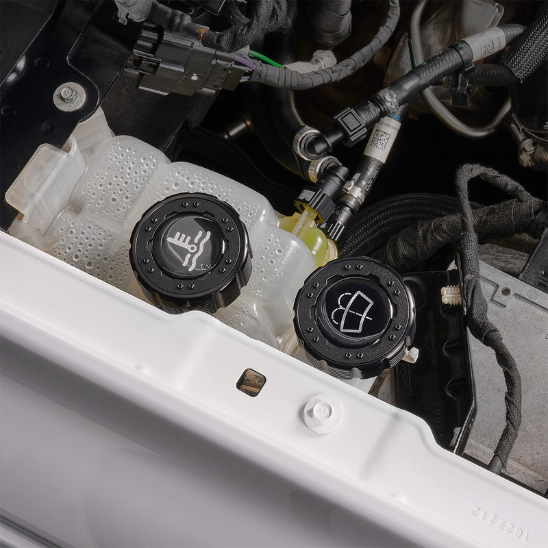 Beadlock Coolant Cap w/ Black Ring 21+ Bronco 15+ F-150 19+ Ranger 22+ Maverick - IAG-ACC-F1092BKBK image 2