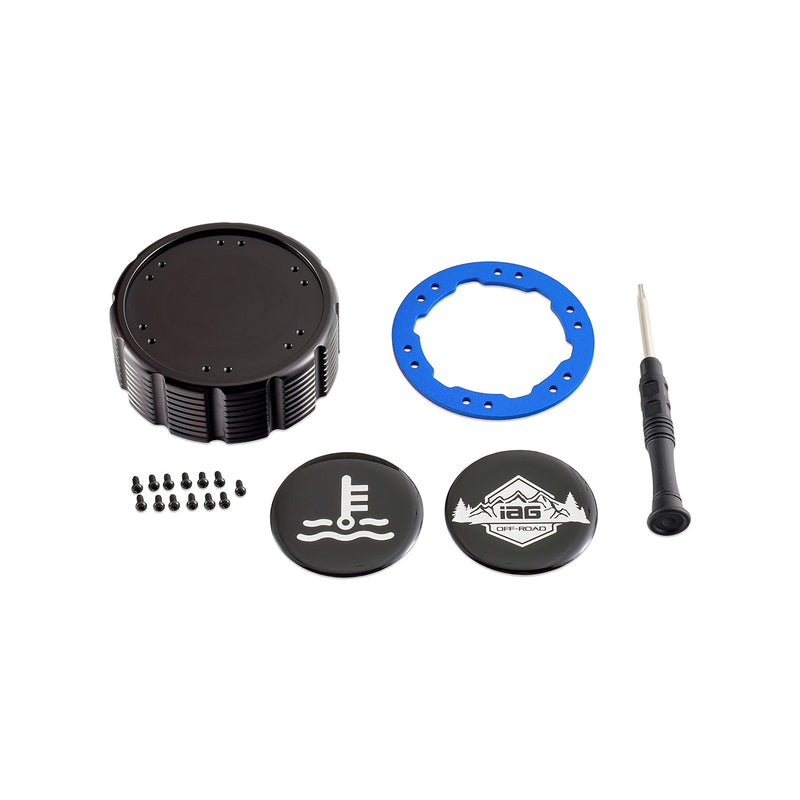 Beadlock Coolant Cap w/ Blue Ring 21+ Bronco 15+ F-150,19+ Ranger 22+ Maverick - IAG-ACC-F1092BKBL