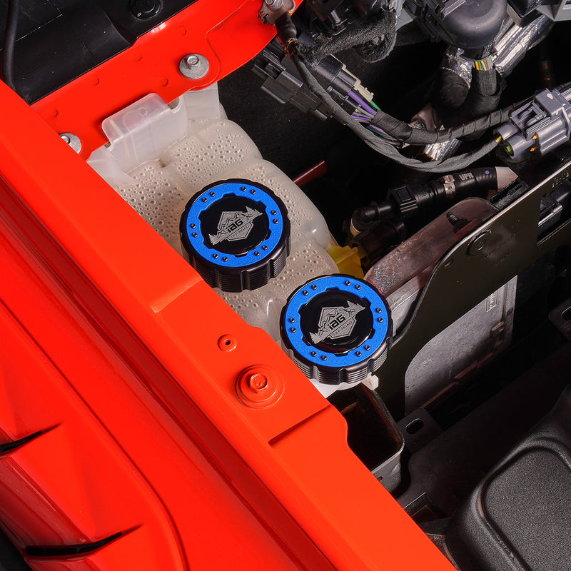 Beadlock Coolant Cap w/ Blue Ring 21+ Bronco 15+ F-150,19+ Ranger 22+ Maverick - IAG-ACC-F1092BKBL image 6