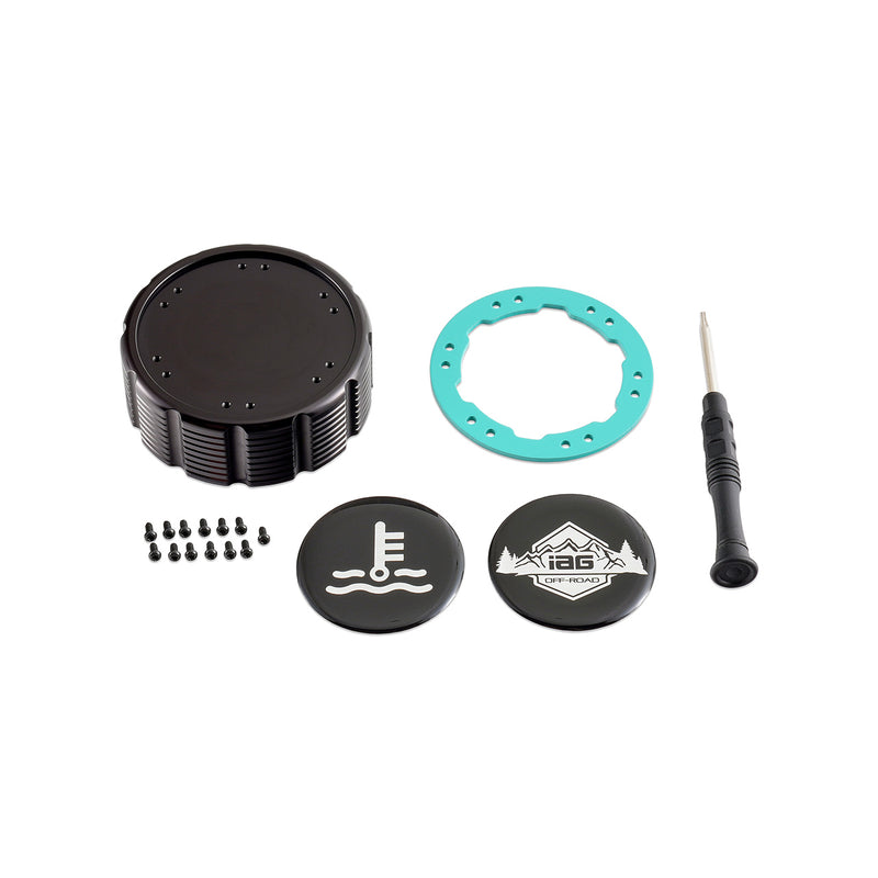 Beadlock Coolant Cap w/ Teal Ring 21+ Bronco 15+ F-150 19+ Ranger 22+ Maverick - IAG-ACC-F1092BKGT