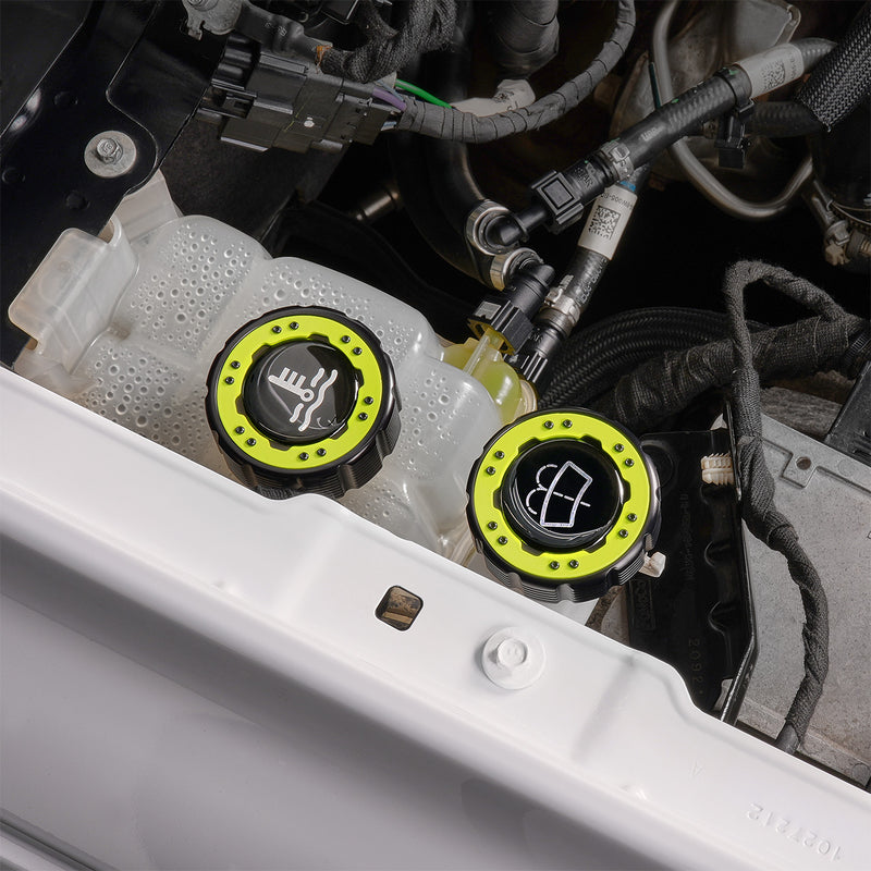Beadlock Coolant Cap w/ Neon Yellow 21+ Bronco 15+ F-150 19+ Ranger 22+ Maverick - IAG-ACC-F1092BKNY image 4