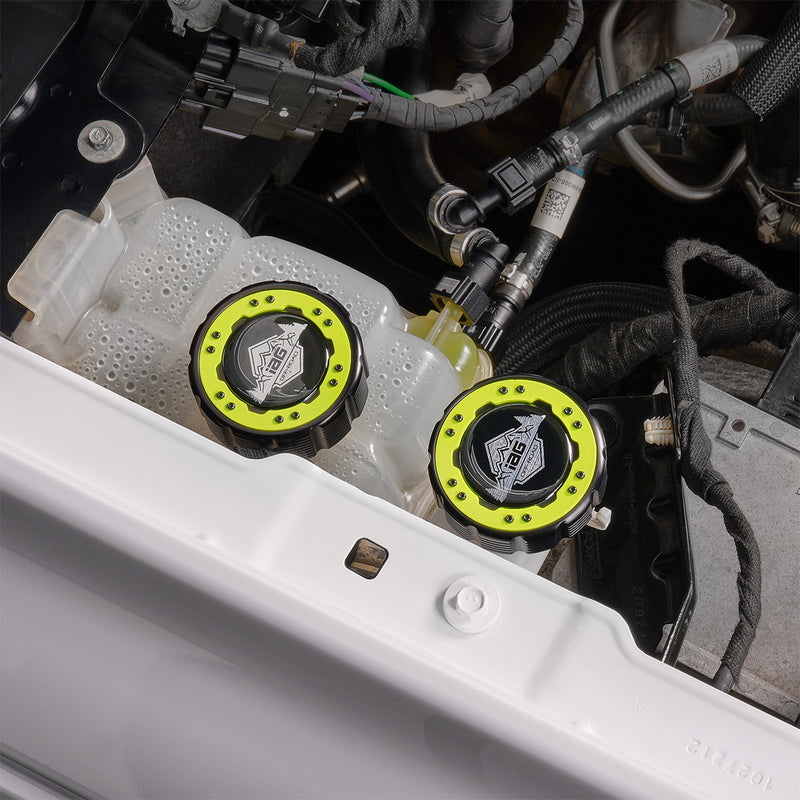 Beadlock Coolant Cap w/ Neon Yellow 21+ Bronco 15+ F-150 19+ Ranger 22+ Maverick - IAG-ACC-F1092BKNY image 6