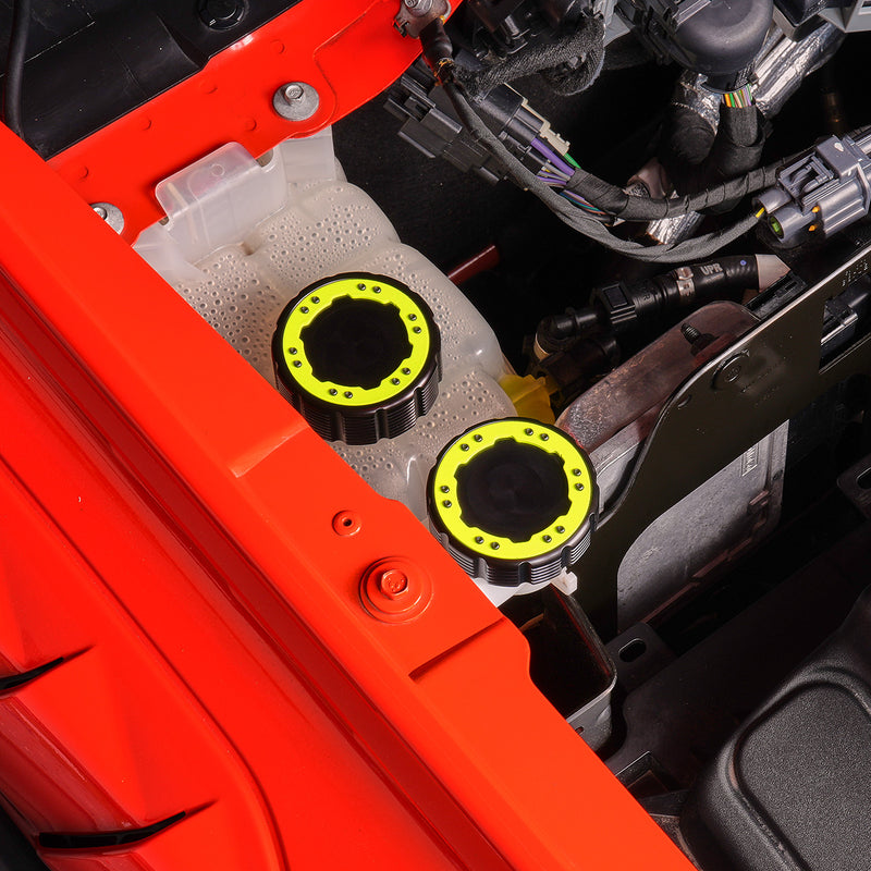 Beadlock Coolant Cap w/ Neon Yellow 21+ Bronco 15+ F-150 19+ Ranger 22+ Maverick - IAG-ACC-F1092BKNY image 15
