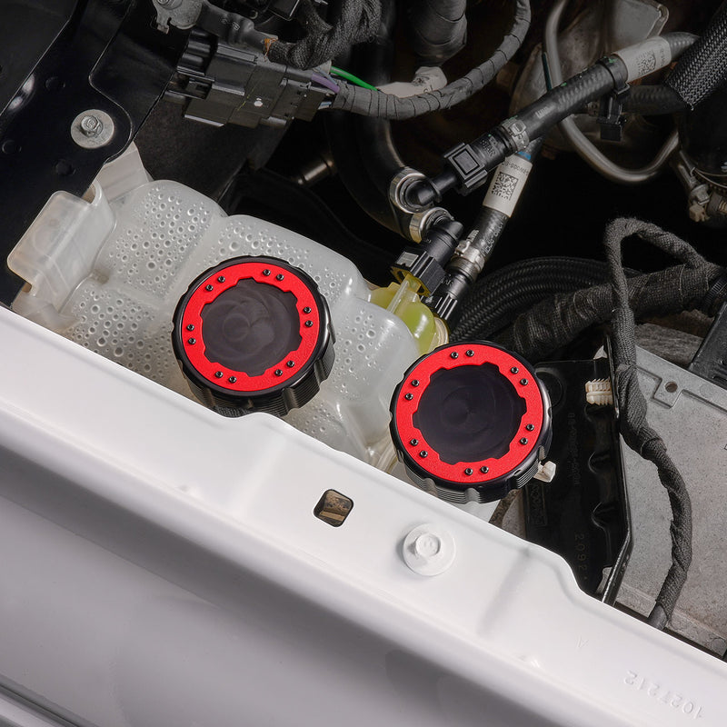 Beadlock Coolant Cap w/ Red Ring 21+ Bronco, 15+ F-150, 19+ Ranger, 22+ Maverick - IAG-ACC-F1092BKRD image 8