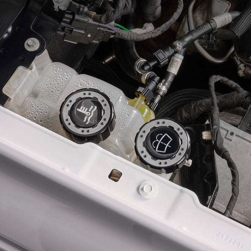 Beadlock Washer Fluid Cap w/ Aluminum 21+ Ford Bronco, 24+ Ranger, 22+ Maverick - IAG-ACC-F1093BKAL image 2