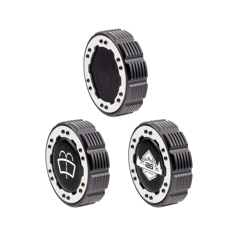 Beadlock Washer Fluid Cap w/ Aluminum 21+ Ford Bronco, 24+ Ranger, 22+ Maverick - IAG-ACC-F1093BKAL image 6