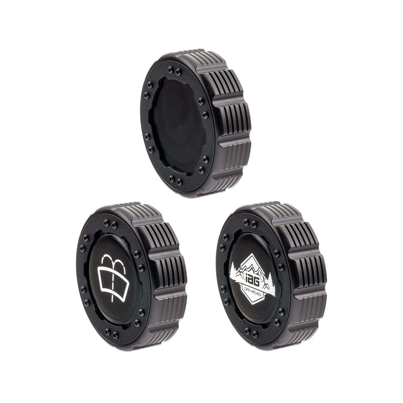 Beadlock Washer Fluid Cap w/ Black For 21+ Ford Bronco, 24+ Ranger, 22+ Maverick - IAG-ACC-F1093BKBK image 2