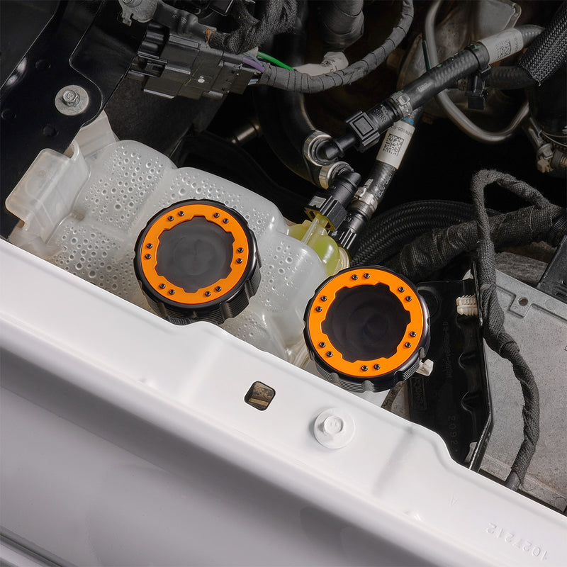 Beadlock Washer Fluid Cap w/ Orange 21+ Ford Bronco, 24+ Ranger, 22+ Maverick - IAG-ACC-F1093BKOR image 10