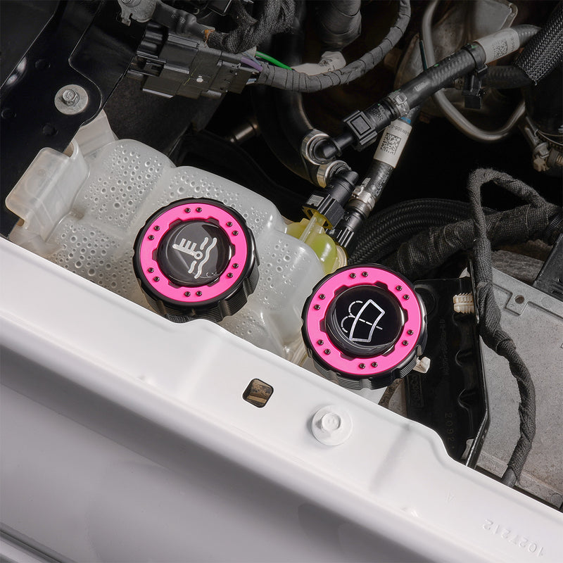 Beadlock Washer Fluid Cap w/ Pink For 21+ Ford Bronco, 24+ Ranger, 22+ Maverick - IAG-ACC-F1093BKPK image 14