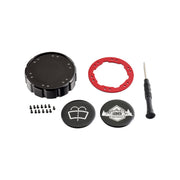 Beadlock Washer Fluid Cap w/ Red For 2021+ Ford Bronco, 24+ Ranger, 22+ Maverick - IAG-ACC-F1093BKRD