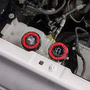 Beadlock Washer Fluid Cap w/ Red For 2021+ Ford Bronco, 24+ Ranger, 22+ Maverick - IAG-ACC-F1093BKRD image 2