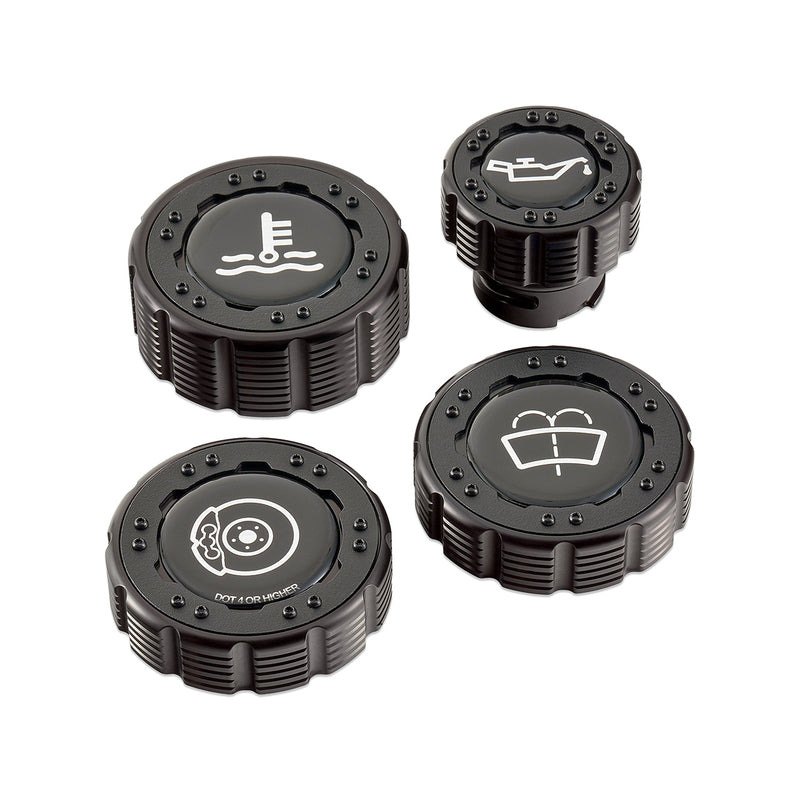 Beadlock Cap Kit for 2021+ Ford Bronco, 2024+ Ranger, 2022+ Maverick - Black - IAG-ACC-F1096BKBK