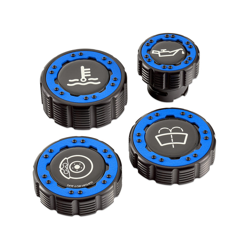 Beadlock Cap Kit for 2021+ Ford Bronco, 2024+ Ranger, 2022+ Maverick - Blue - IAG-ACC-F1096BKBL