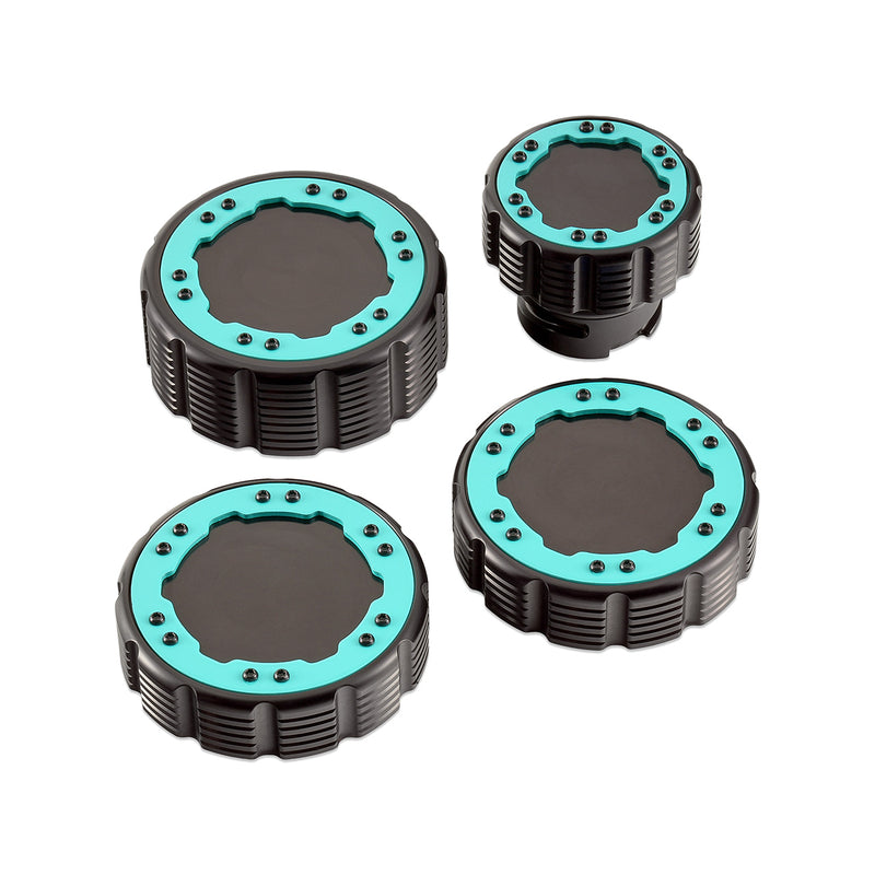 Beadlock Cap Kit for 2021+ Ford Bronco, 2024+ Ranger, 2022+ Maverick - Teal - IAG-ACC-F1096BKGT image 2