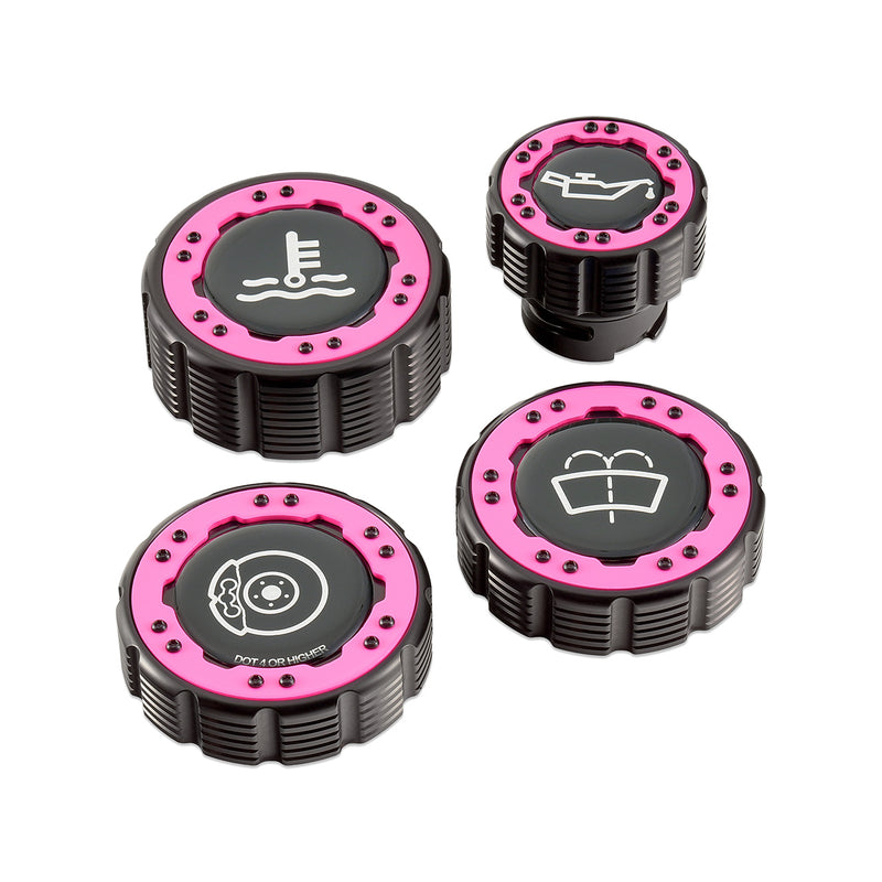 Beadlock Cap Kit for 2021+ Ford Bronco, 2024+ Ranger, 2022+ Maverick - Pink - IAG-ACC-F1096BKPK