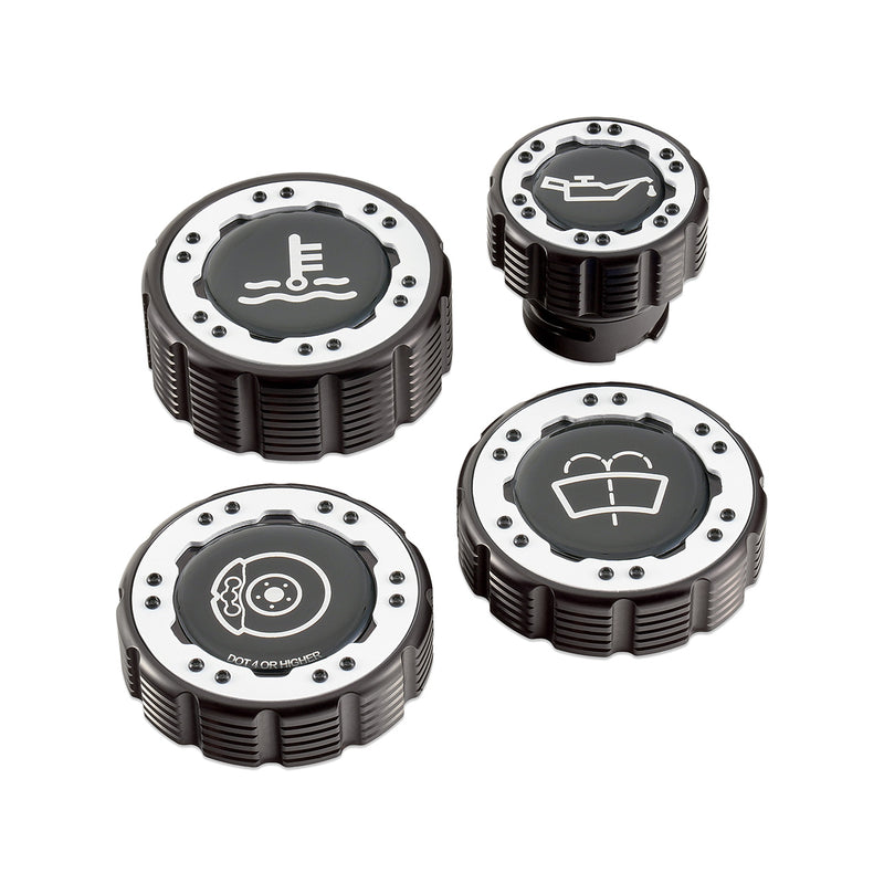 Beadlock Cap Kit for 2021+ Ford Bronco, 2024+ Ranger, 2022+ Maverick - White - IAG-ACC-F1096BKWH