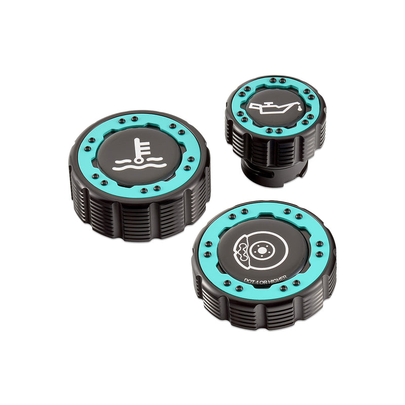 Beadlock Cap Kit for 2017+ F-150 Raptor & 2015+ Ford F-150 - Teal - IAG-ACC-F1097BKGT