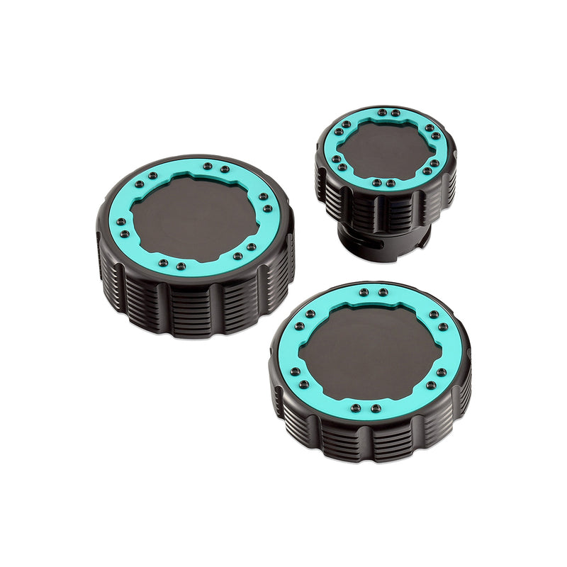 Beadlock Cap Kit for 2017+ F-150 Raptor & 2015+ Ford F-150 - Teal - IAG-ACC-F1097BKGT image 5
