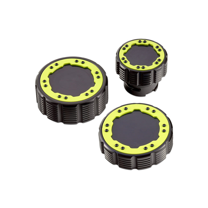 Beadlock Cap Kit for 2017+ F-150 Raptor & 2015+ Ford F-150 - Neon Yellow - IAG-ACC-F1097BKNY image 2