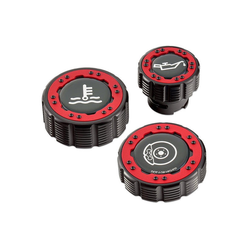 Beadlock Cap Kit for 2017+ F-150 Raptor & 2015+ Ford F-150 - Red - IAG-ACC-F1097BKRD