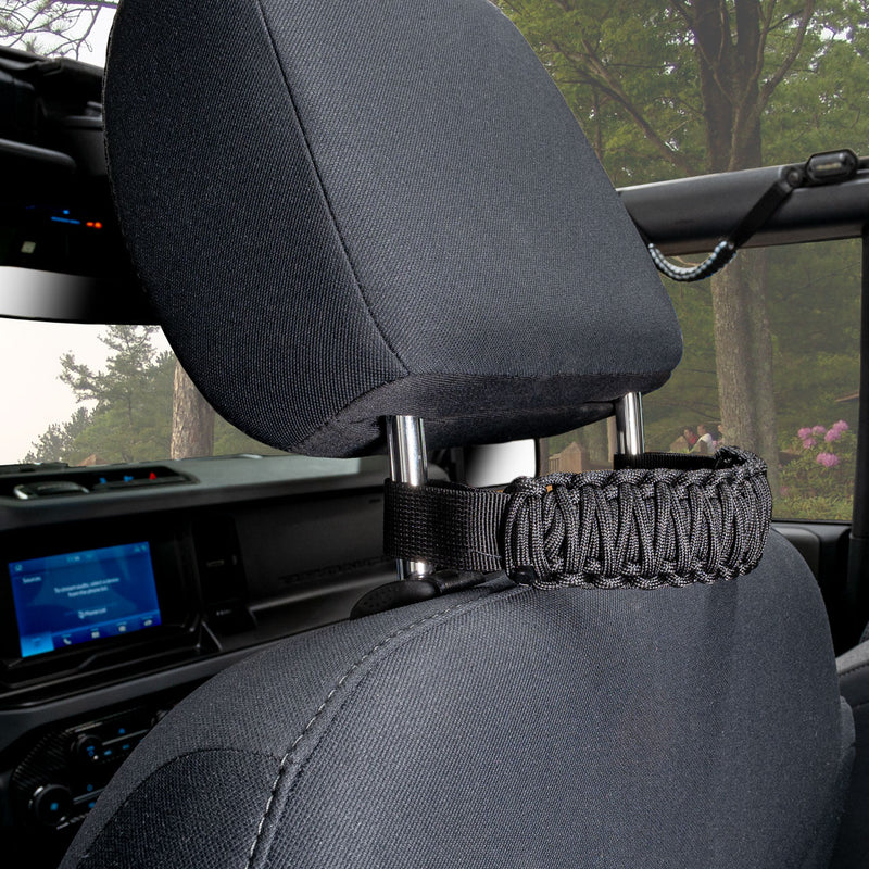 I-Line Headrest Paracord Grab Handle Black - IAG-ACC-F3049