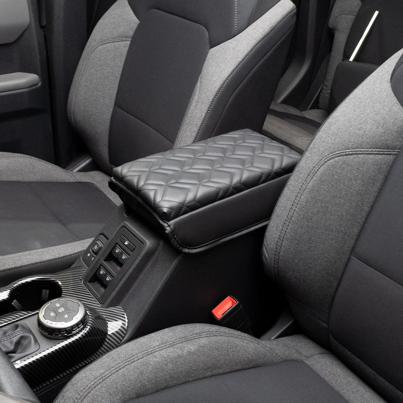 I-Line Arm Rest Cover Black Leather Arrow Grid Pattern - IAG-ACC-F3081