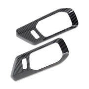 I-Line 2pc Interior Door Handle Cover Gloss Carbon - IAG-ACC-F3088 image 2