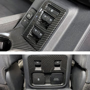 I-Line 2pc Window Switch Panel Cover Kit Gloss Carbon - IAG-ACC-F3090