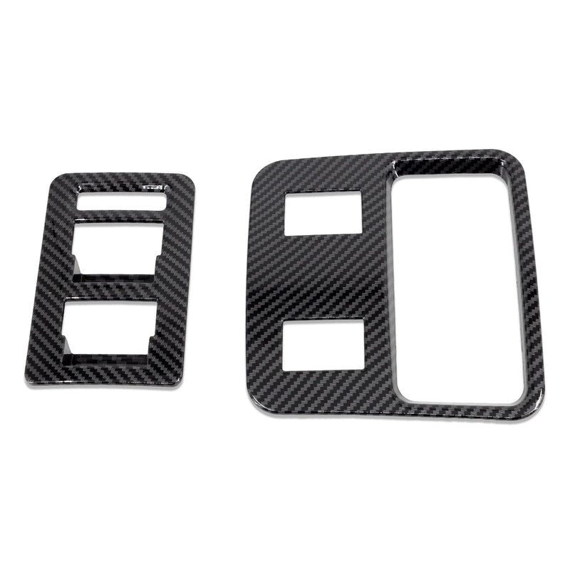 I-Line 2pc Window Switch Panel Cover Kit Gloss Carbon - IAG-ACC-F3090 image 2