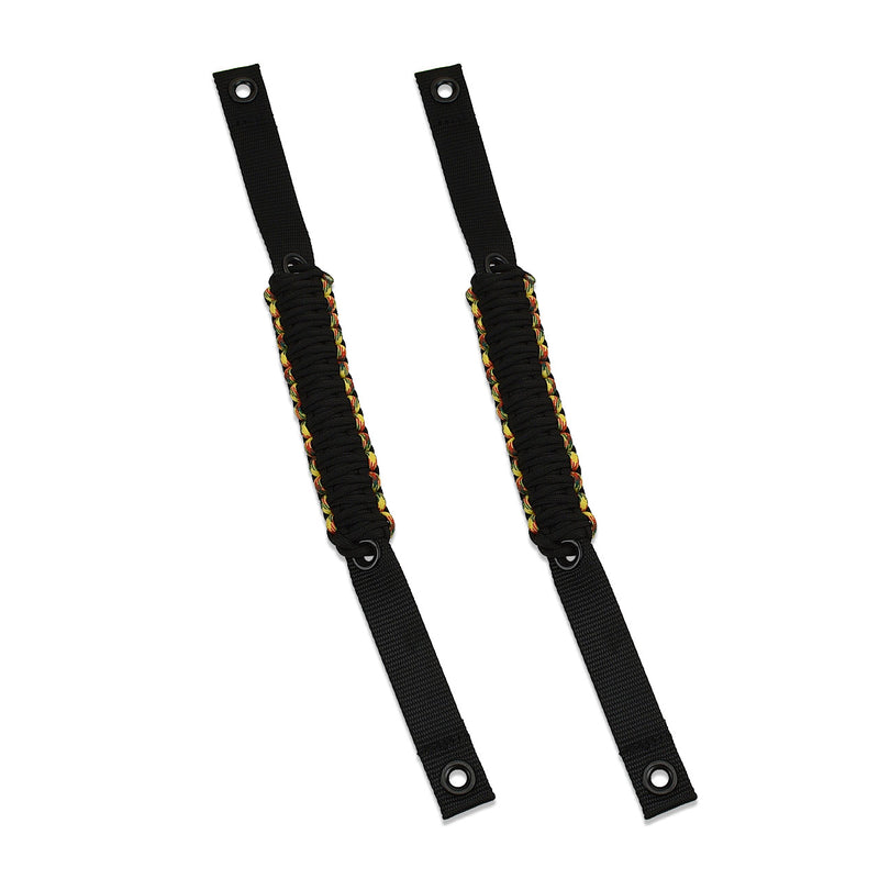 Paracord Grab Handle 2-Piece Set - Green/Yellow/Red - IAG-BDY-F1102GYR image 2
