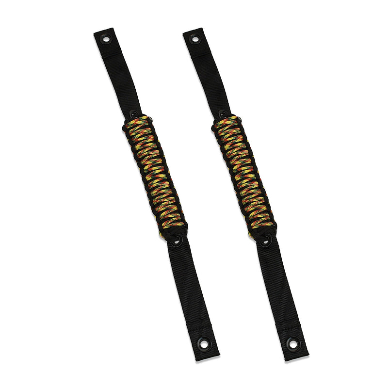 Paracord Grab Handle 2-Piece Set - Green/Yellow/Red - IAG-BDY-F1102GYR