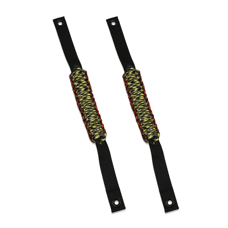 Paracord Grab Handle 2-Piece Set - Yellow/Black/Red - IAG-BDY-F1102MD image 2