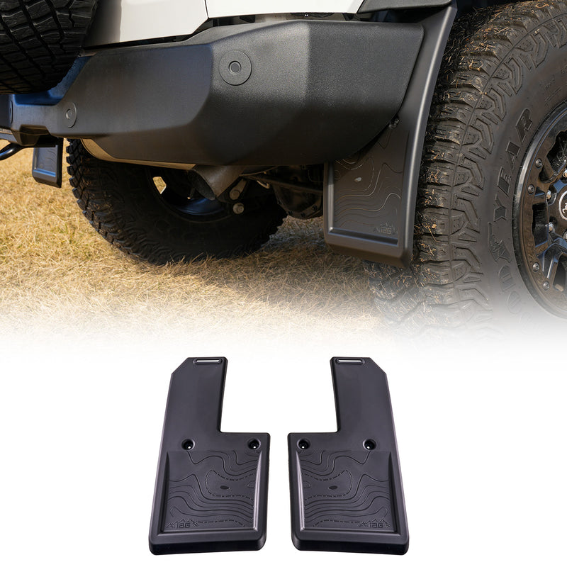 Trail Shield Adjustable Mud Flaps Rear Set Only For 2021+ Ford Bronco - IAG-BDY-F1303