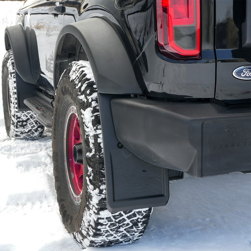 Trail Shield Adjustable Mud Flaps Front & Rear Set For 2021+ Ford Bronco - IAG-BDY-F1304 image 2