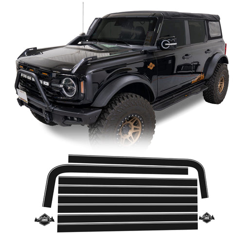 Boss Style Vinyl Side Stripe Kit Matte Black - IAG-BDY-F2080MBK