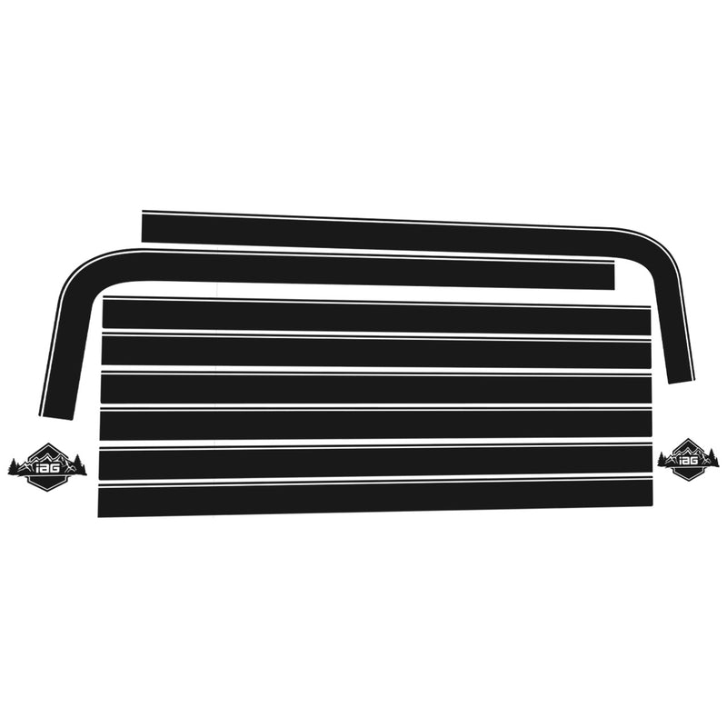 Boss Style Vinyl Side Stripe Kit Matte Black - IAG-BDY-F2080MBK image 3