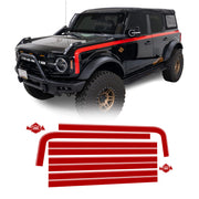 Boss Style Vinyl Side Stripe Kit Red - IAG-BDY-F2080RD