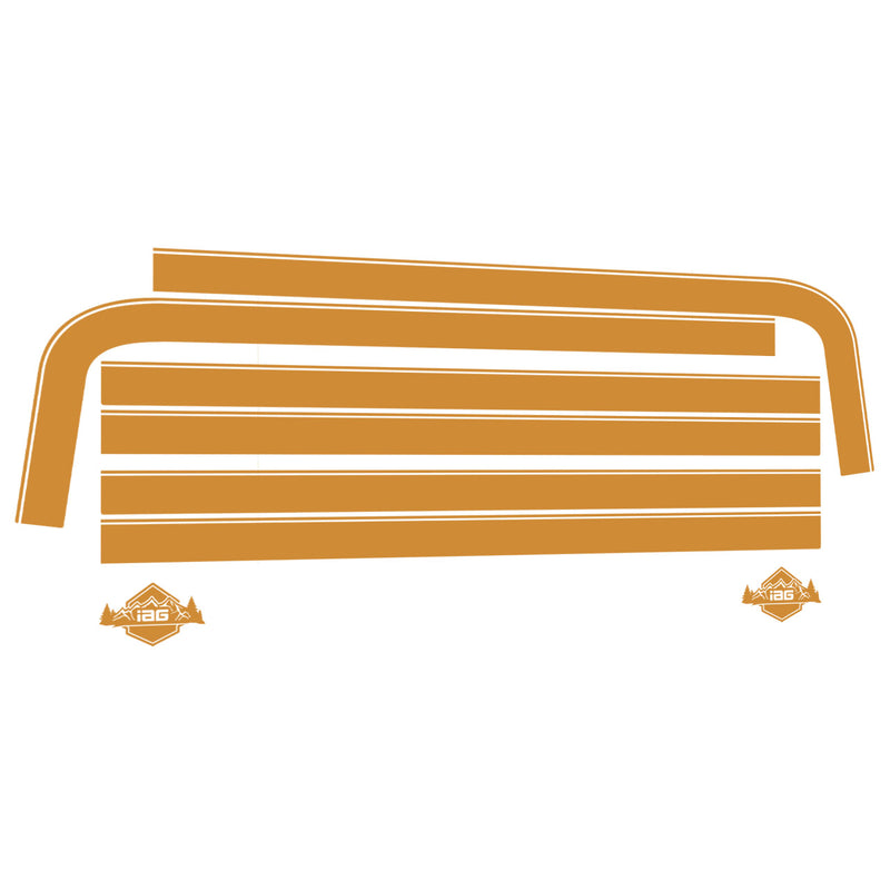 Boss Style Vinyl Side Stripe Kit Gold - IAG-BDY-F2081GD image 2