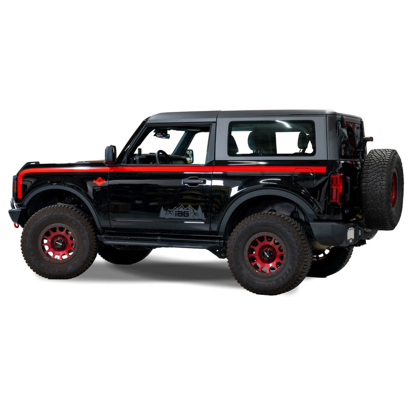 Boss Style Vinyl Side Stripe Kit Red - IAG-BDY-F2081RD image 2