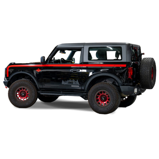 Boss Style Vinyl Side Stripe Kit Red - IAG-BDY-F2081RD image 2