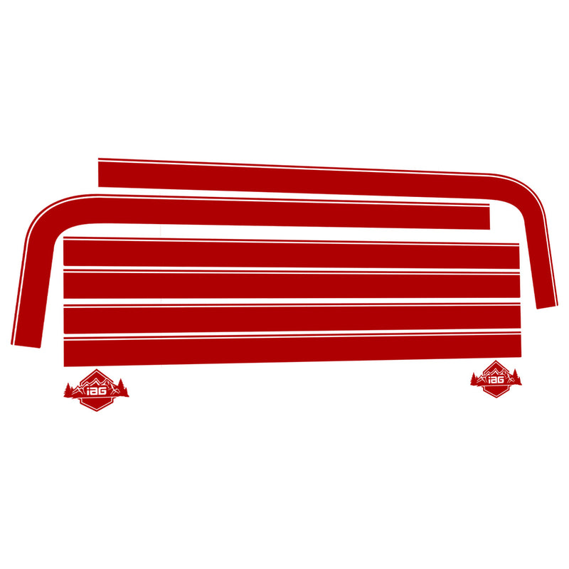 Boss Style Vinyl Side Stripe Kit Red - IAG-BDY-F2081RD image 3