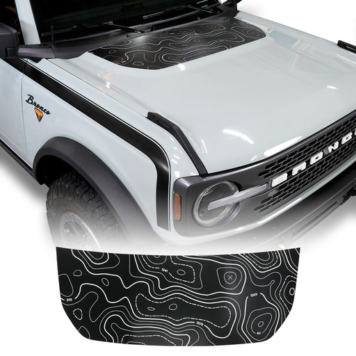 Front Hood Graphic - Topograph Design - IAG-BDY-F2083