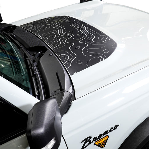 Front Hood Graphic - Topograph Design - IAG-BDY-F2083 image 2